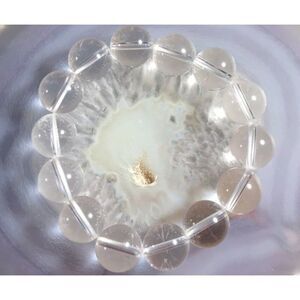 Big and Bold Clear Quartz Beaded Bracelet - 14mm - Stretches